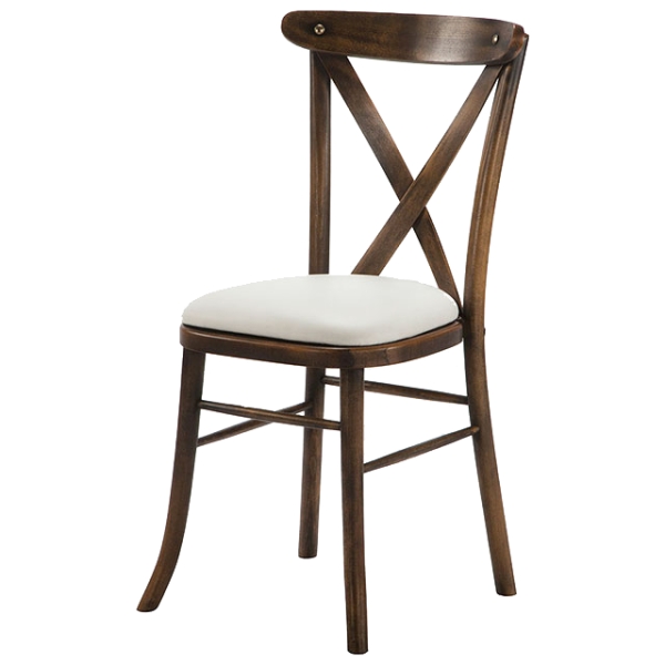 mahogany crossback banquet chair